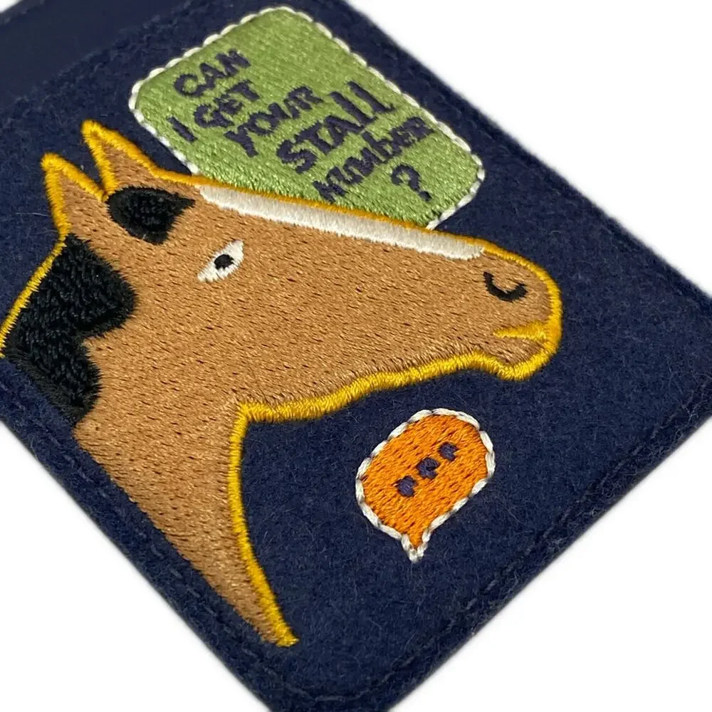 Hermès MagSafe Eman Stall Number Card Case Navy Light Brown Multi Veau Swift